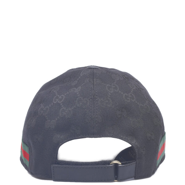 グッチ オリジナルGGキャンバス キャップ ベースボールキャップ 200035 ブラック キャンバス  GUCCI 【中古】