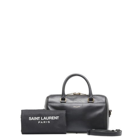 サンローラン ベイビーダッフル ハンドバッグ ショルダーバッグ 2WAY 330958 ブラック レザー レディース SAINT LAURENT 【中古】