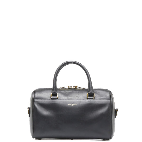 サンローラン ベイビーダッフル ハンドバッグ ショルダーバッグ 2WAY 330958 ブラック レザー レディース SAINT LAURENT 【中古】