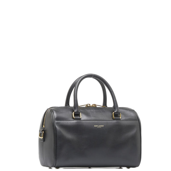 サンローラン ベイビーダッフル ハンドバッグ ショルダーバッグ 2WAY 330958 ブラック レザー レディース SAINT LAURENT 【中古】