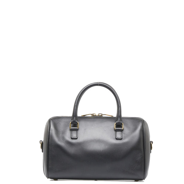 サンローラン ベイビーダッフル ハンドバッグ ショルダーバッグ 2WAY 330958 ブラック レザー レディース SAINT LAURENT 【中古】