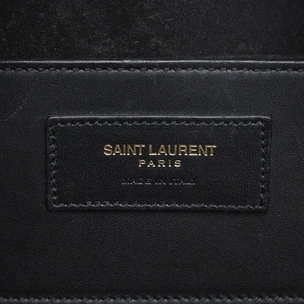 サンローラン ベイビーダッフル ハンドバッグ ショルダーバッグ 2WAY 330958 ブラック レザー レディース SAINT LAURENT 【中古】