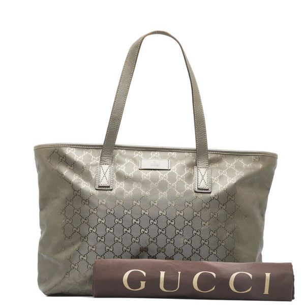 グッチ GGインプリメ トートバッグ ショルダーバッグ 211137 グレージュ PVC レザー レディース GUCCI 【中古】