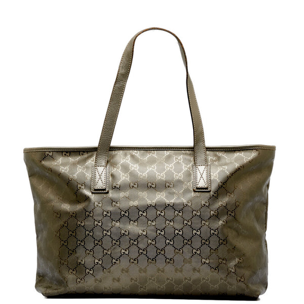 グッチ GGインプリメ トートバッグ ショルダーバッグ 211137 グレージュ PVC レザー レディース GUCCI 【中古】