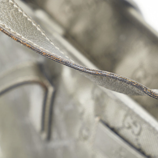 グッチ GGインプリメ トートバッグ ショルダーバッグ 211137 グレージュ PVC レザー レディース GUCCI 【中古】