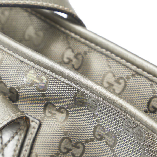 グッチ GGインプリメ トートバッグ ショルダーバッグ 211137 グレージュ PVC レザー レディース GUCCI 【中古】