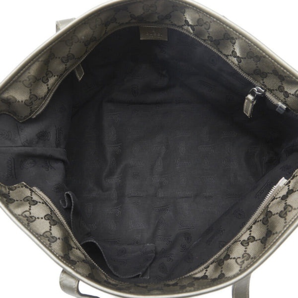 グッチ GGインプリメ トートバッグ ショルダーバッグ 211137 グレージュ PVC レザー レディース GUCCI 【中古】