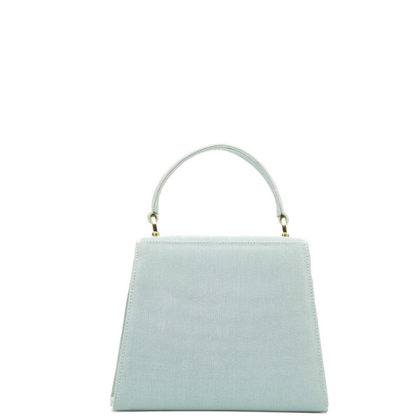 サルヴァトーレフェラガモ ヴァラ リボン ハンドバッグ ショルダーバッグ 2WAY AT-21 5677 エメラルドグリーン キャンバス レディース Salvatore Ferragamo 【中古】