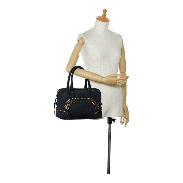 フェンディ スタッズ ハンドバッグ 8BL076 ブラック レザー レディース FENDI 【中古】