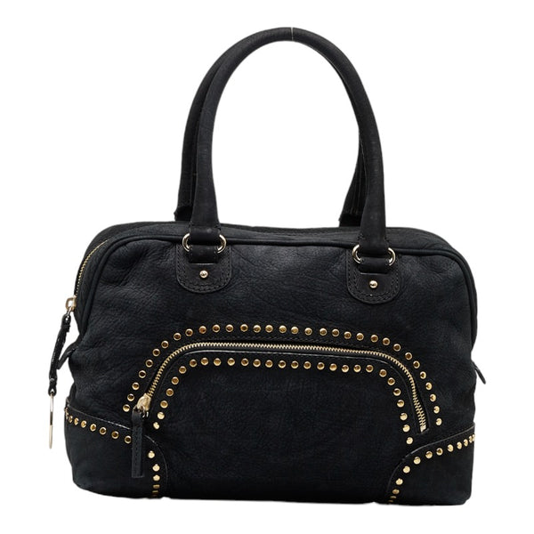 フェンディ スタッズ ハンドバッグ 8BL076 ブラック レザー レディース FENDI 【中古】