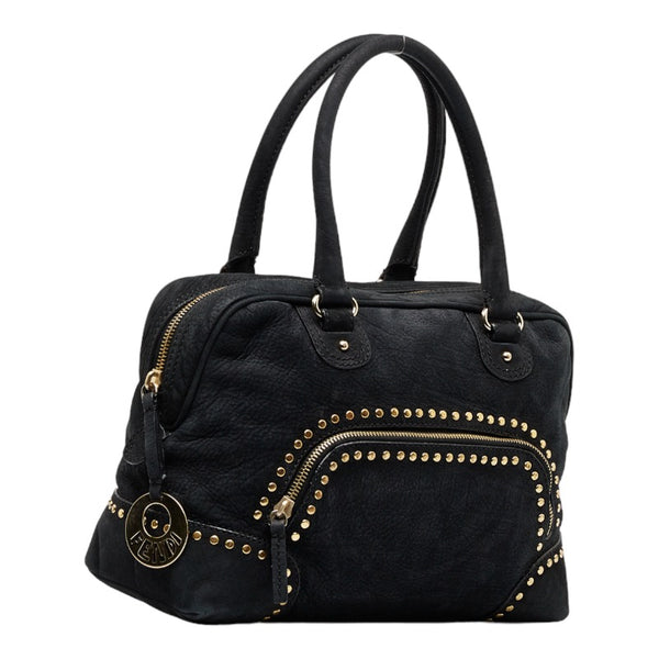 フェンディ スタッズ ハンドバッグ 8BL076 ブラック レザー レディース FENDI 【中古】