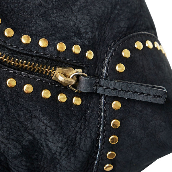 フェンディ スタッズ ハンドバッグ 8BL076 ブラック レザー レディース FENDI 【中古】