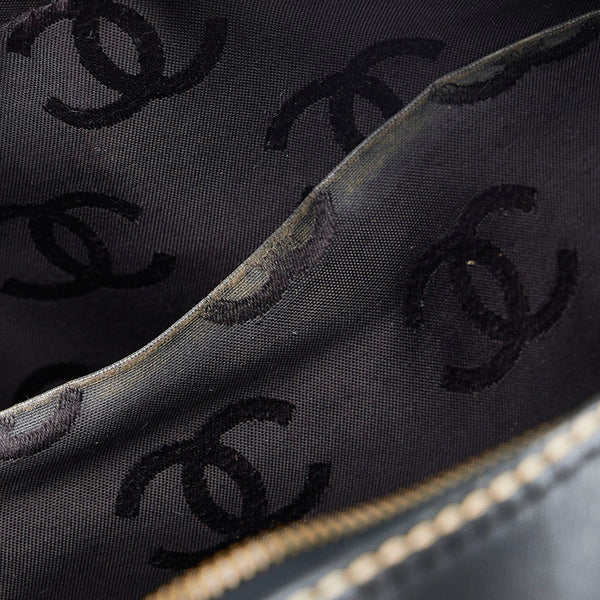 シャネル ワイルドステッチ ハンドバッグ ブラック レザー レディース CHANEL 【中古】