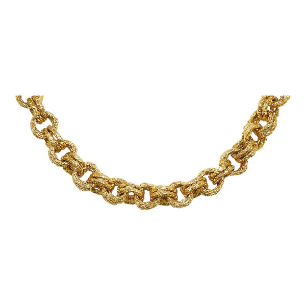 シャネル 溶岩 チェーン ネックレス ゴールド メッキ レディース CHANEL 【中古】