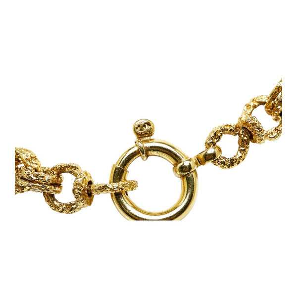 シャネル 溶岩 チェーン ネックレス ゴールド メッキ レディース CHANEL 【中古】