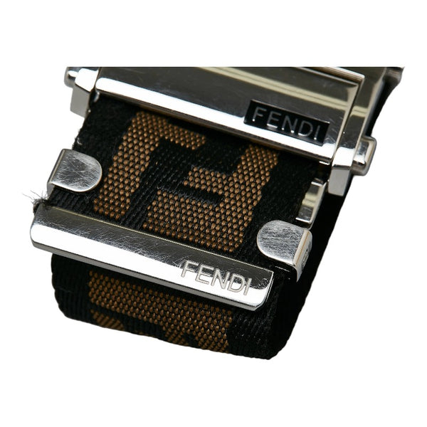 フェンディ ズッカ 腕時計 1120L クオーツ ホワイト文字盤 ステンレス レディース FENDI 【中古】