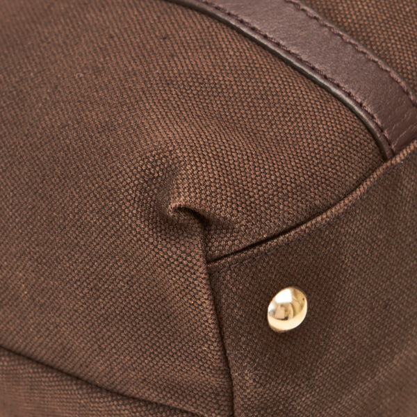 グッチ バンブー ハンドバッグ ショルダーバッグ 257302 ブラウン キャンバス レザー レディース GUCCI 【中古】