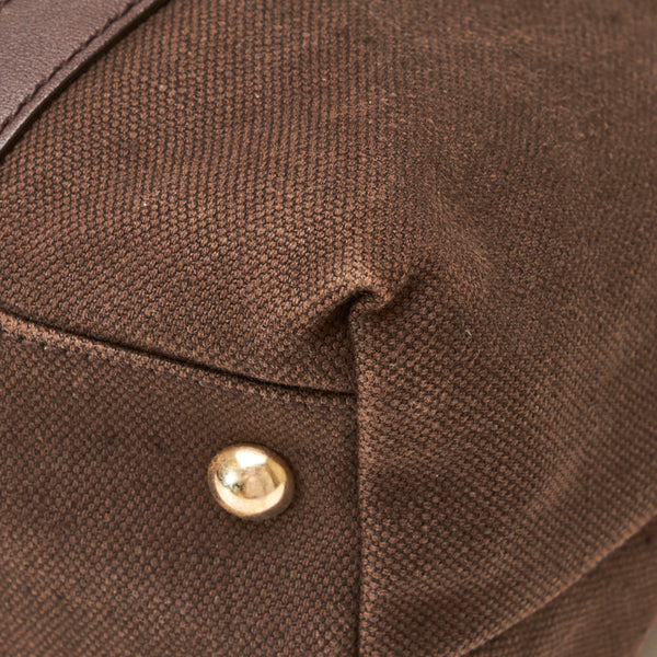 グッチ バンブー ハンドバッグ ショルダーバッグ 257302 ブラウン キャンバス レザー レディース GUCCI 【中古】