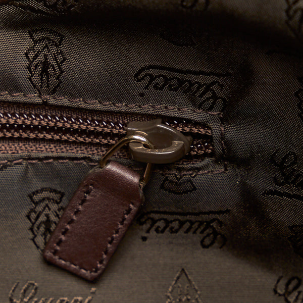 グッチ バンブー ハンドバッグ ショルダーバッグ 257302 ブラウン キャンバス レザー レディース GUCCI 【中古】