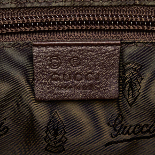 グッチ バンブー ハンドバッグ ショルダーバッグ 257302 ブラウン キャンバス レザー レディース GUCCI 【中古】