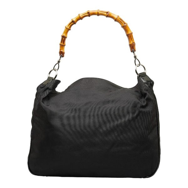 グッチ バンブー ハンドバッグ ショルダーバッグ 2WAY 001 2123 1577 ブラック ナイロン レディース GUCCI 【中古】