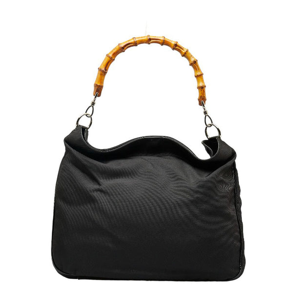 グッチ バンブー ハンドバッグ ショルダーバッグ 2WAY 001 2123 1577 ブラック ナイロン レディース GUCCI 【中古】