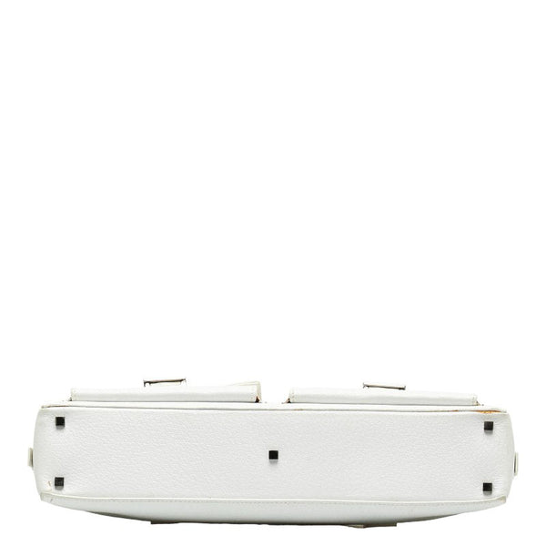 グッチ シルバー金具 ハンドバッグ ショルダーバッグ 002 1045 ホワイト レザー レディース GUCCI 【中古】