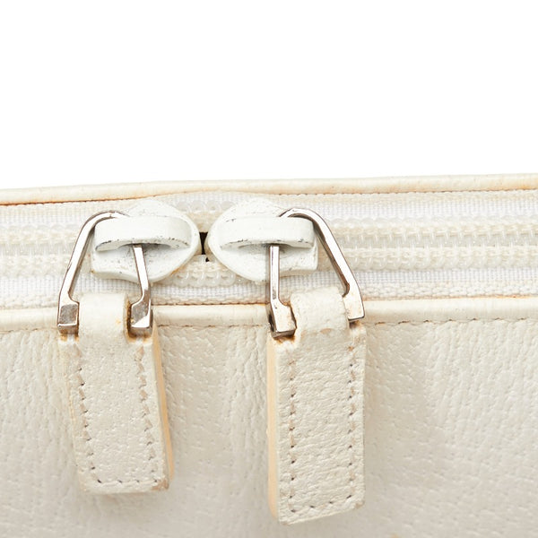 グッチ シルバー金具 ハンドバッグ ショルダーバッグ 002 1045 ホワイト レザー レディース GUCCI 【中古】