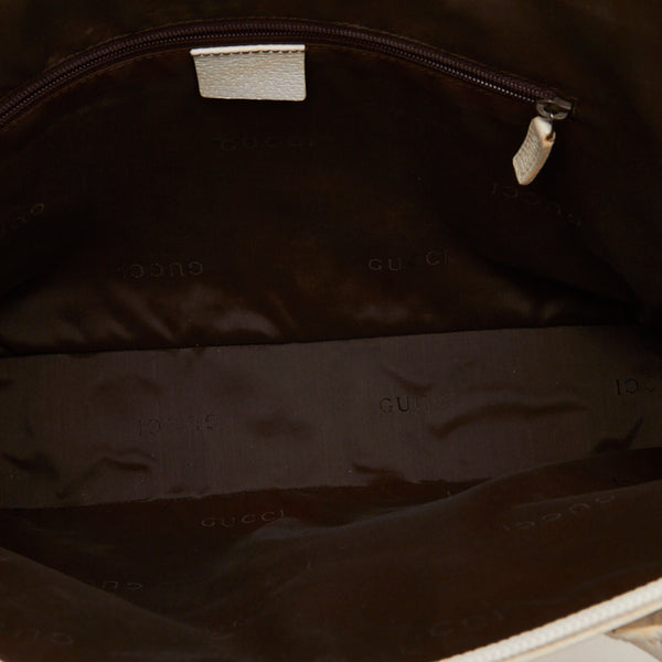 グッチ シルバー金具 ハンドバッグ ショルダーバッグ 002 1045 ホワイト レザー レディース GUCCI 【中古】