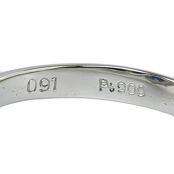 Pt900 プラチナ サファイア0.91ct ダイヤ0.532ct リング 指輪 レディース 15.5号 【中古】
