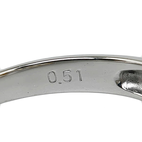 Pt900ベース/K18コンビ ダイヤ0.51ct プリンセスカット リング 指輪 レディース 12.5号 【中古】