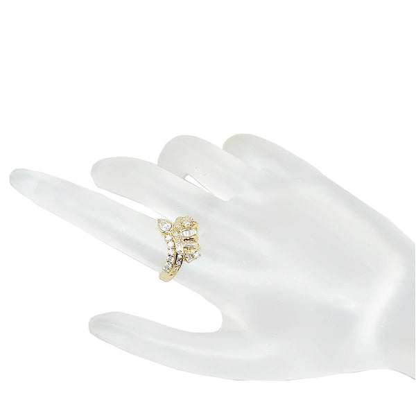 K18YG イエローゴールド ダイヤ0.88ct リング 指輪 レディース 10.5号 【中古】
