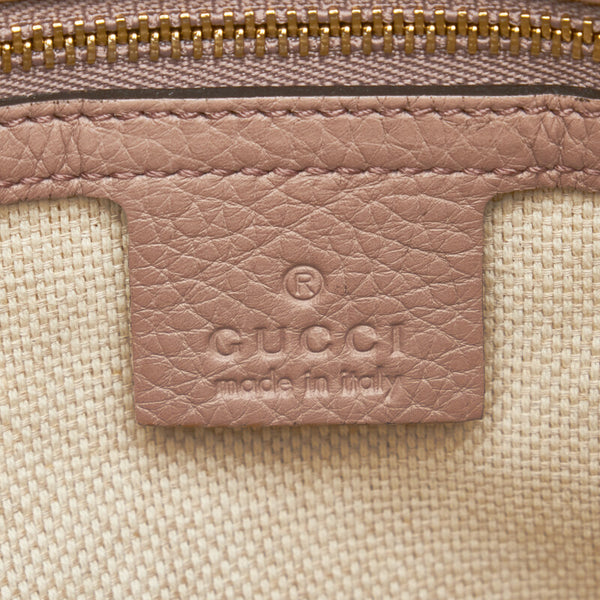 グッチ インターロッキングG ソーホー タッセルフリンジ チェーン ショルダーバッグ 308982 ピンク レザー レディース GUCCI 【中古】