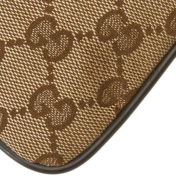 グッチ GGキャンバス シェリーライン 斜め掛け ショルダーバッグ 146309 ベージュ ブラウン キャンバス レザー レディース GUCCI 【中古】