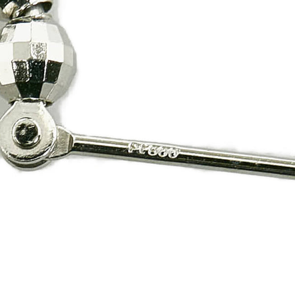 Pt900 プラチナ フープ ピアス レディース 【中古】
