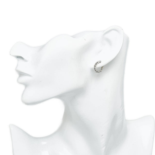 Pt900 プラチナ フープ ピアス レディース 【中古】