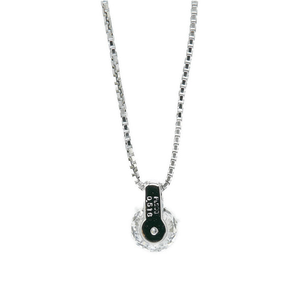 Pt900 プラチナ Pt850 プラチナ ダイヤ0.516ct ネックレス レディース 【中古】