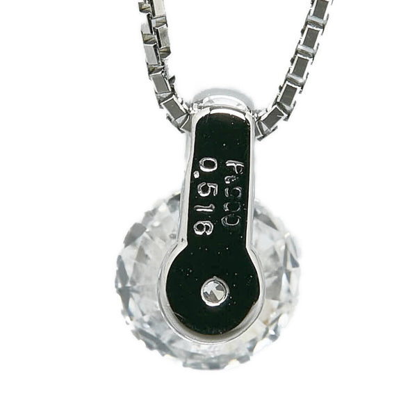 Pt900 プラチナ Pt850 プラチナ ダイヤ0.516ct ネックレス レディース 【中古】