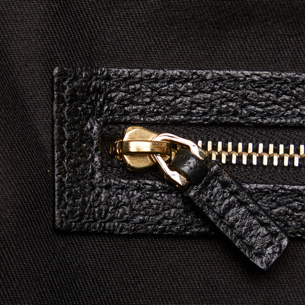 グッチ GGキャンバス ハンドバッグ トートバッグ 131024 ブラック キャンバス レザー レディース GUCCI 【中古】