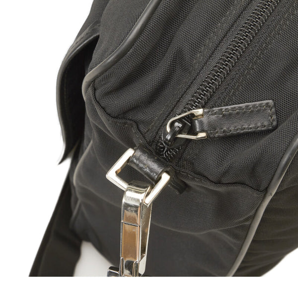 グッチ メッセンジャーバッグ 斜め掛け ショルダーバッグ 019 0376 ブラック ナイロン レザー メンズ GUCCI 【中古】