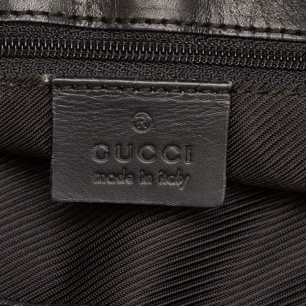 グッチ GGキャンバス ゴールド金具 ワンショルダーバッグ 001 4231 ブラック キャンバス レザー レディース GUCCI 【中古】