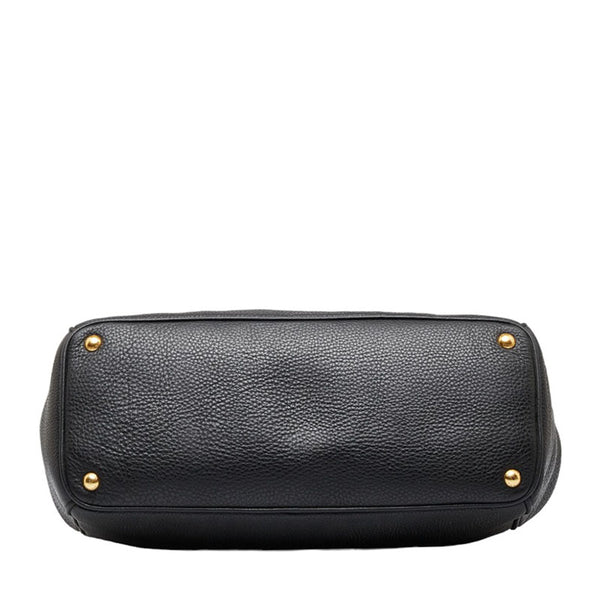 プラダ ハンドバッグ ショルダーバッグ 2WAY ブラック レザー レディース PRADA 【中古】