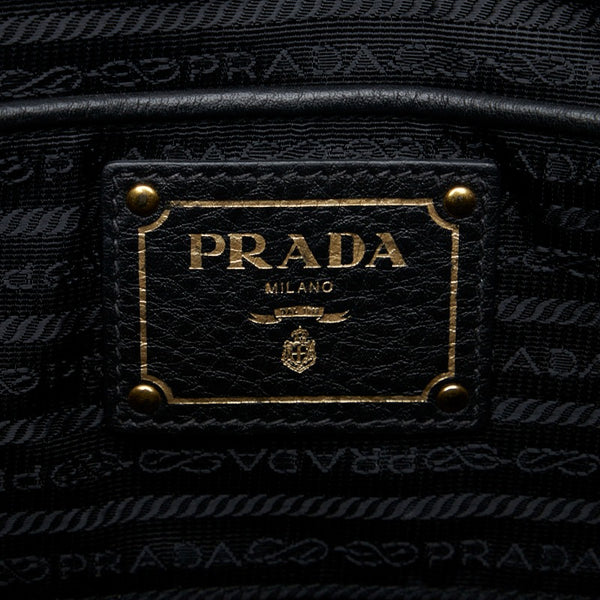 プラダ ハンドバッグ ショルダーバッグ 2WAY ブラック レザー レディース PRADA 【中古】