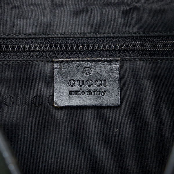 グッチ ジャッキー ハンドバッグ ワンショルダーバッグ 001 3306 カーキ ブラック ウール レザー レディース GUCCI 【中古】