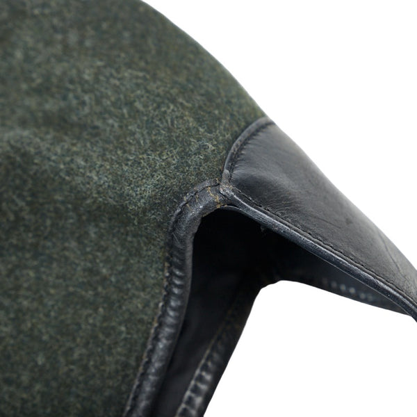 グッチ ジャッキー ハンドバッグ ワンショルダーバッグ 001 3306 カーキ ブラック ウール レザー レディース GUCCI 【中古】