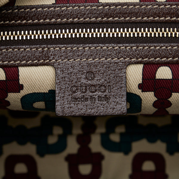 グッチ GG柄 ハンドバッグ ショルダーバッグ 163288 ブラウン レザー スエード レディース GUCCI 【中古】