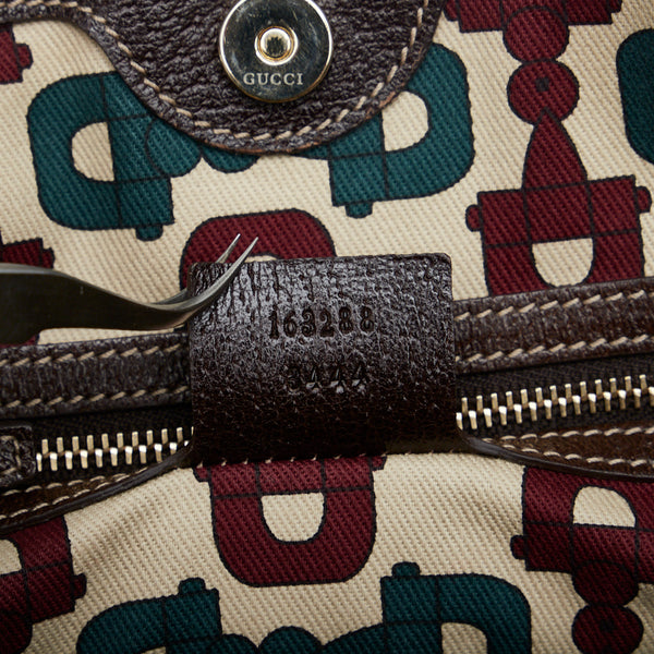 グッチ GG柄 ハンドバッグ ショルダーバッグ 163288 ブラウン レザー スエード レディース GUCCI 【中古】