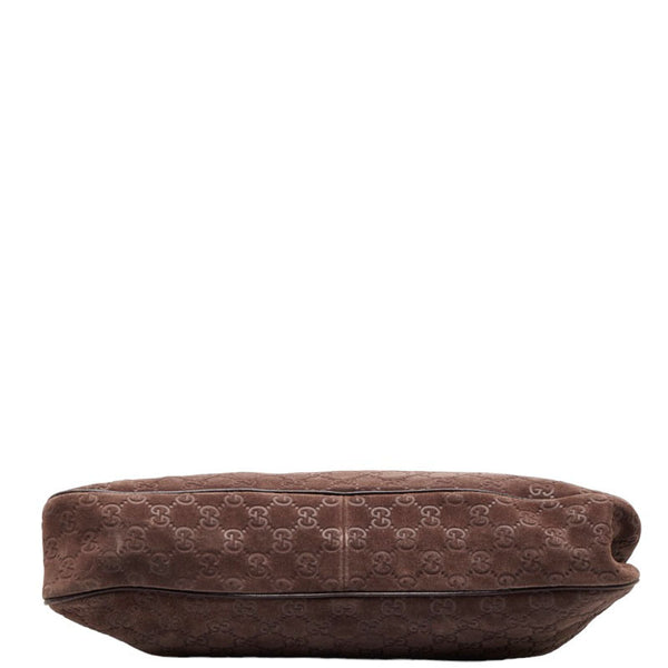 グッチ GG柄 ハンドバッグ ショルダーバッグ 163288 ブラウン レザー スエード レディース GUCCI 【中古】