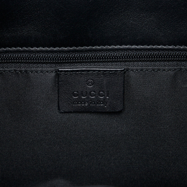 グッチ GG柄 斜め掛け ショルダーバッグ 001 3307 ブラック レザー スエード レディース GUCCI 【中古】