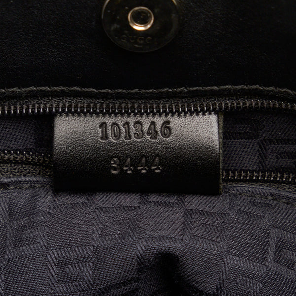 グッチ ホースビット ショルダーバッグ トートバッグ 101346 ブラック レザー レディース GUCCI 【中古】